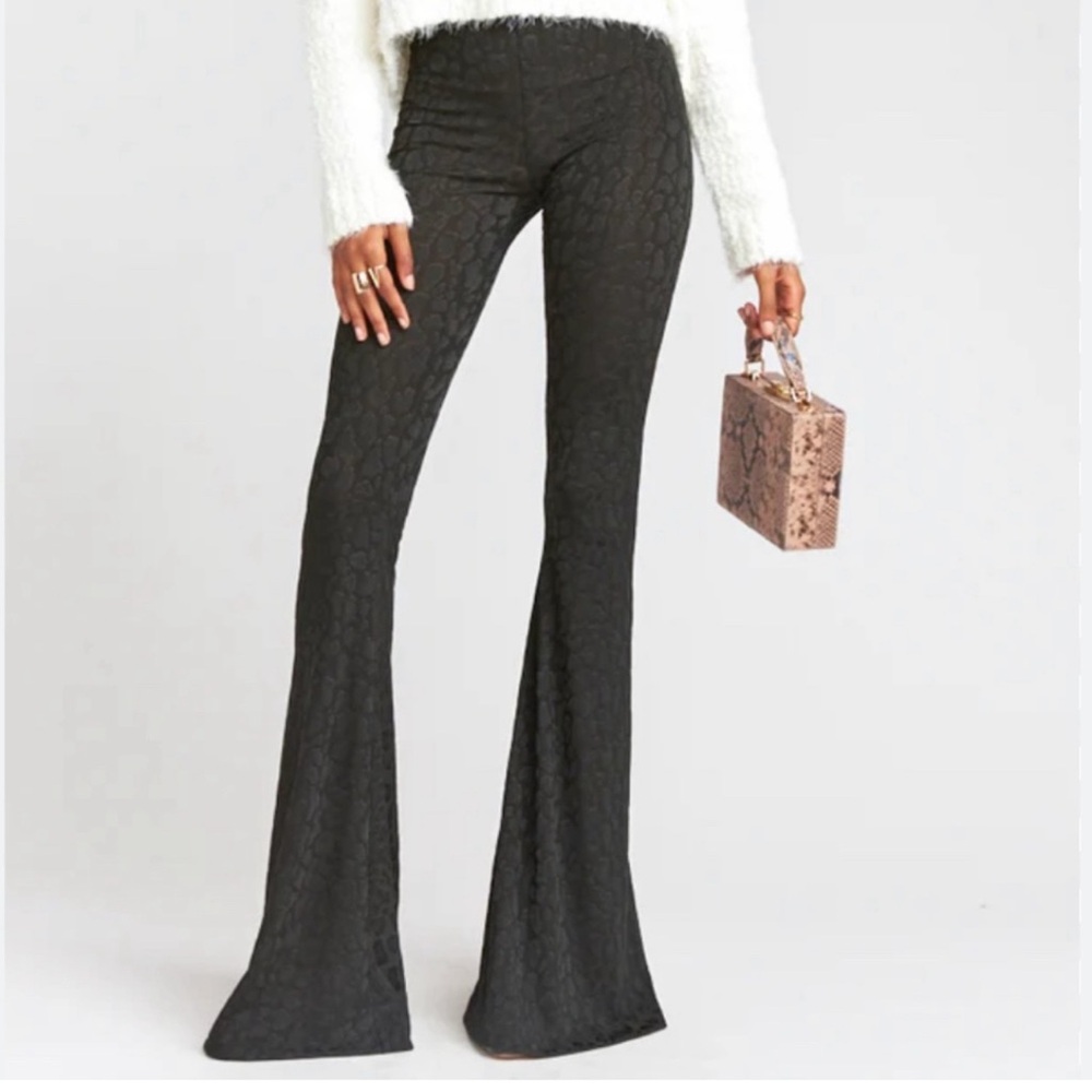 Show me your mumu flares, size small leopard print.